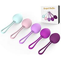 Kegel Balls-ajuste de los ejercicios de control de la vejiga femenina y del suelo pélvico: juego de 5 bolas de silicona…